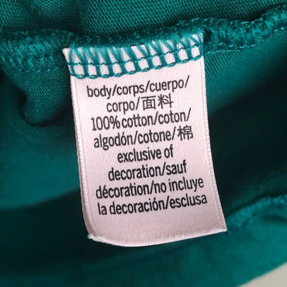 Victoria's Secret Short Sleeve Green Shirt with Pink Brand Graphic Logo Small - Picture 5 of 6